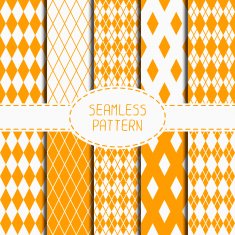 Set of geometric yellow seamless pattern with rhombus Wrapping paper