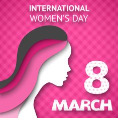 Happy Women's Day greeting or gift card