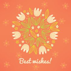 Greeting card with tulips N4