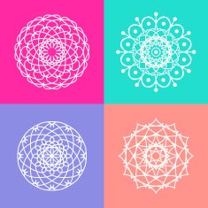 Ornament round set with mandala N7