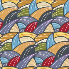 decorative pattern of the plant and abstract elements N6
