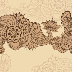 Mehndy flowers pattern N34