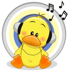 Duck with headphones N2
