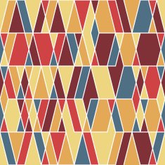 Vintage seamless pattern with rhombuses and triangles N2
