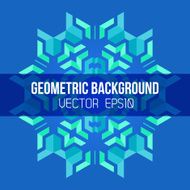 blue green symmetric abstract geometric mandala background