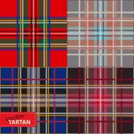 Set of seamless tartan pattern