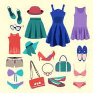 Fashion Collection of summer clothes