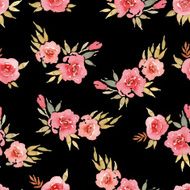 Seamless pattern watercolor flowers N18