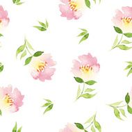 Seamless pattern watercolor flowers N24