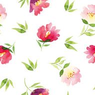 Seamless pattern watercolor flowers N25