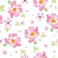 Seamless pattern watercolor flowers N27