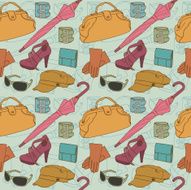 Hand drawn clothes seamless