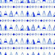 Seamless abstract watercolor pattern hand drawn geometric background N3
