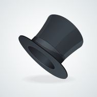 Vector Black top hat on white