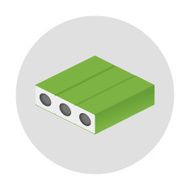 Isometric Mattress Icon Circular Shaped