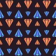 Retro contrast seamless pattern with diamonds