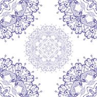Abstract vector seamless ornamental round mandala isolated