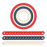 Thick plastic chains brushes set