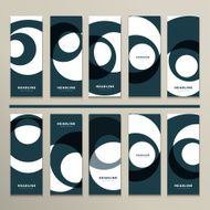 Ten vector pattern with abstract figures brochures