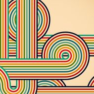 Abstract digital retro lines background
