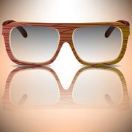 sunglasses with wood texture frame