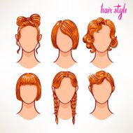 Redhead different hairstyles - 2