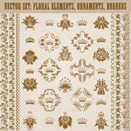 Set of vector damask ornaments N11