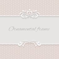 Paper background vector frame with ornamental seamless borders