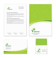 Eco green leaf logo template N3