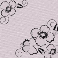 Vintage vector abstract background with black lace N2