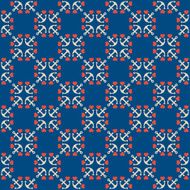 Seamless pattern of anchor and hearts