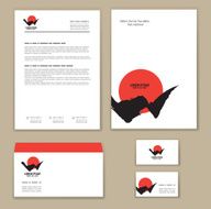 corporate Identity mountains and sun Mountain - letter W N3