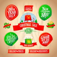 New year and Christmas sale designs collection