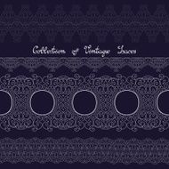 Vector Set of Vintage Template with Ornate Laces N5
