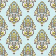 Seamless damask pattern vector design