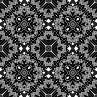 Vector Seamless Monochrome Abstract Pattern N18