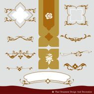Vector set of thai ornament vintage elements design