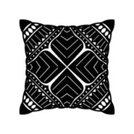 Vector Black Square Pillow