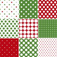 Christmas Polka Dot Seamless Patterns