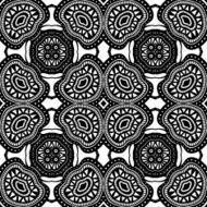 Vector Seamless Monochrome Abstract Pattern N19