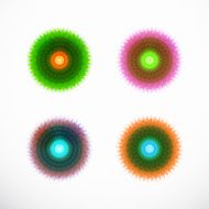 abstract colorful circle pattern icon for design