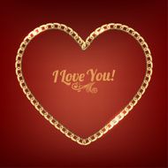 Golden chain heart