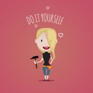 DIY Girl Illustation N10