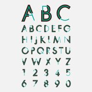 alphabetic fonts and numbers N24