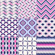 seamless colorful retro geometric pattern N4