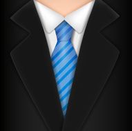 Male clothing suit Vector Illustration contains transparencies N4