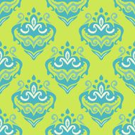 Damask flower vector seamless background