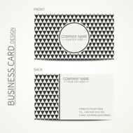 Vintage hipster business card for design Rhombus Trendy calling card N2