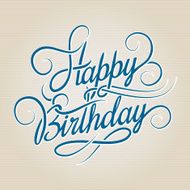 Happy Birthday hand drawn lettering