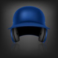 Blue baseball helmet Vector background